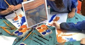 The children tackling Edvard Munch
