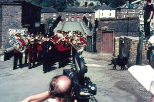 The Jackfield Band crossing the Iron Bridge circa 1972. The picture was shared by Paul France, who said: 'This pic is one of Ron Miles' and shows Jackfield Band marching over the Ironbridge in about 1972. We were  involved in the filming of Dr. Jacob Bronowski's 13 part BBC series, The Ascent of Man. Filming was for episode 8, "The Drive for Power" which covered the Industrial Revolution. It was filmed on a Sunday between the hours of 8am and 4.30pm. Our contribution was about 14 seconds of the one hour episode! Because of problems with the Musician's Union we did not receive a fee but were awarded £50 "expenses".'