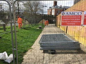 Supporting image for story: Shrewsbury flood defence wall work 'is aesthetic'