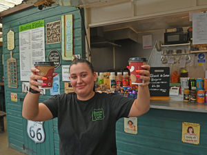 Supporting image for story: The 'bostin' takeaway in a shipping container that provides daily twists on its menu