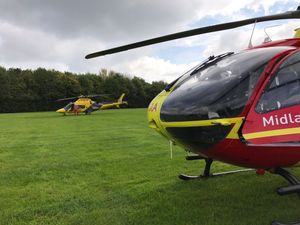 Supporting image for story: Two air ambulances land on Telford school playing field after casualty seriously injured in fall nearby