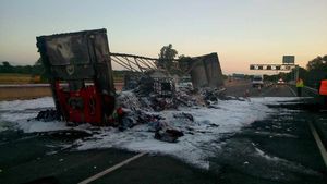 The aftermath of the fire