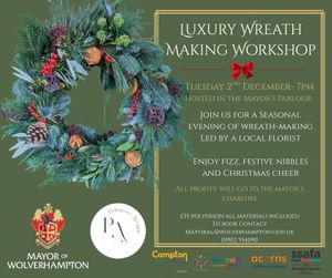Details of the charity wreath-making workshop