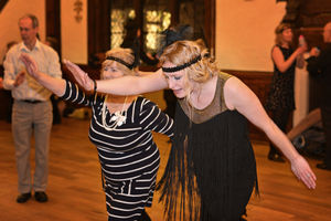 Dancer Sarah Bright teaching the Charleston.