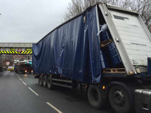 Supporting image for story: Train delays after 44 ton lorry hits railway bridge