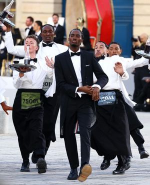 James performing at Paris Fashion Week for VOGUE WORLD