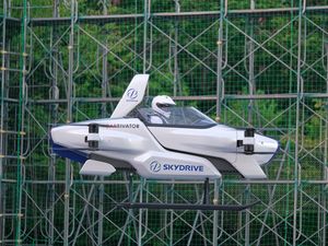 Supporting image for story: Japan’s ‘flying car’ takes off with a person on board