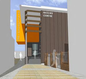 An artist's impression of the new multi-million pound history centre in Stafford