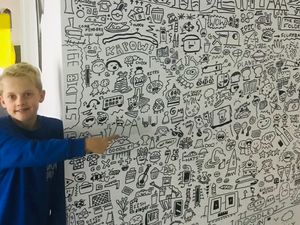 Supporting image for story: Doodle Boy Joe getting oodles of fun as talent is discovered