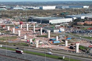 Construction work continues on the HS2 line in Water Orton