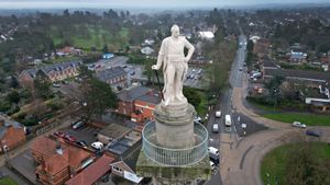 The refurbished Lord Hill's Column, Shrewsbury is now on show to the public, as all scaffolding has now been removed