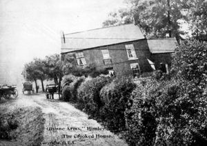 The Crooked House was known for its subsidence even when pictured here in 1904. Built as a farmhouse on the estate of Sir Stephen Glynne in 1765, it started to collapse in the mid 1800s due to mining below.