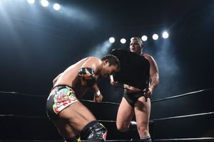 Wrestling at The Hanger. Credit: Oli Sandler