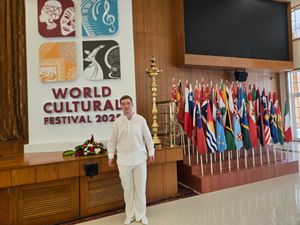 Sebbie Hall represented the United Kingdom at the World Cultural Festival