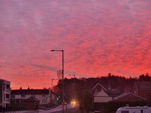 Red sky over Ketley. Picture: John Hughes.