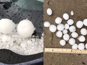 Supporting image for story: Colorado has been hit by hailstones the size of golf balls