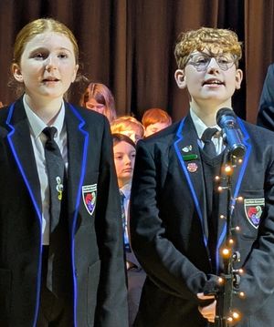 Keeva Gummery and Leo Bickham from Burton Borough School in Newport