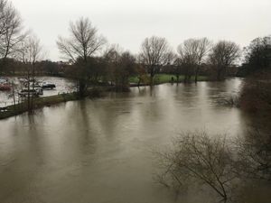 Supporting image for story: Flood barriers in place as Shropshire hit by more wind and rain