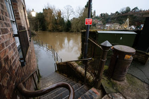 Flooding along the River Severn in Low Town, Bridgnorth