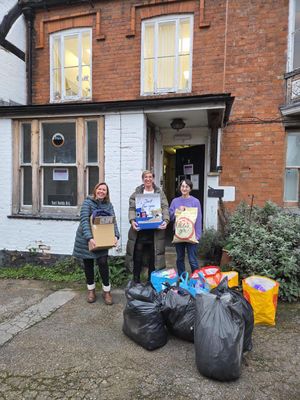 The Pathway Project receiving their donations 