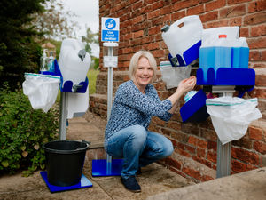 Supporting image for story: Teacher designs new outdoor solution for washing hands