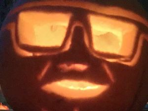 Supporting image for story: Halloween: It's the Tompkin! MP Watson in spooky carving