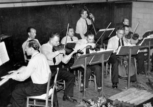 German captives play for Worfield villagers.