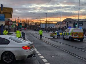 Police at the scene in Bilston Road