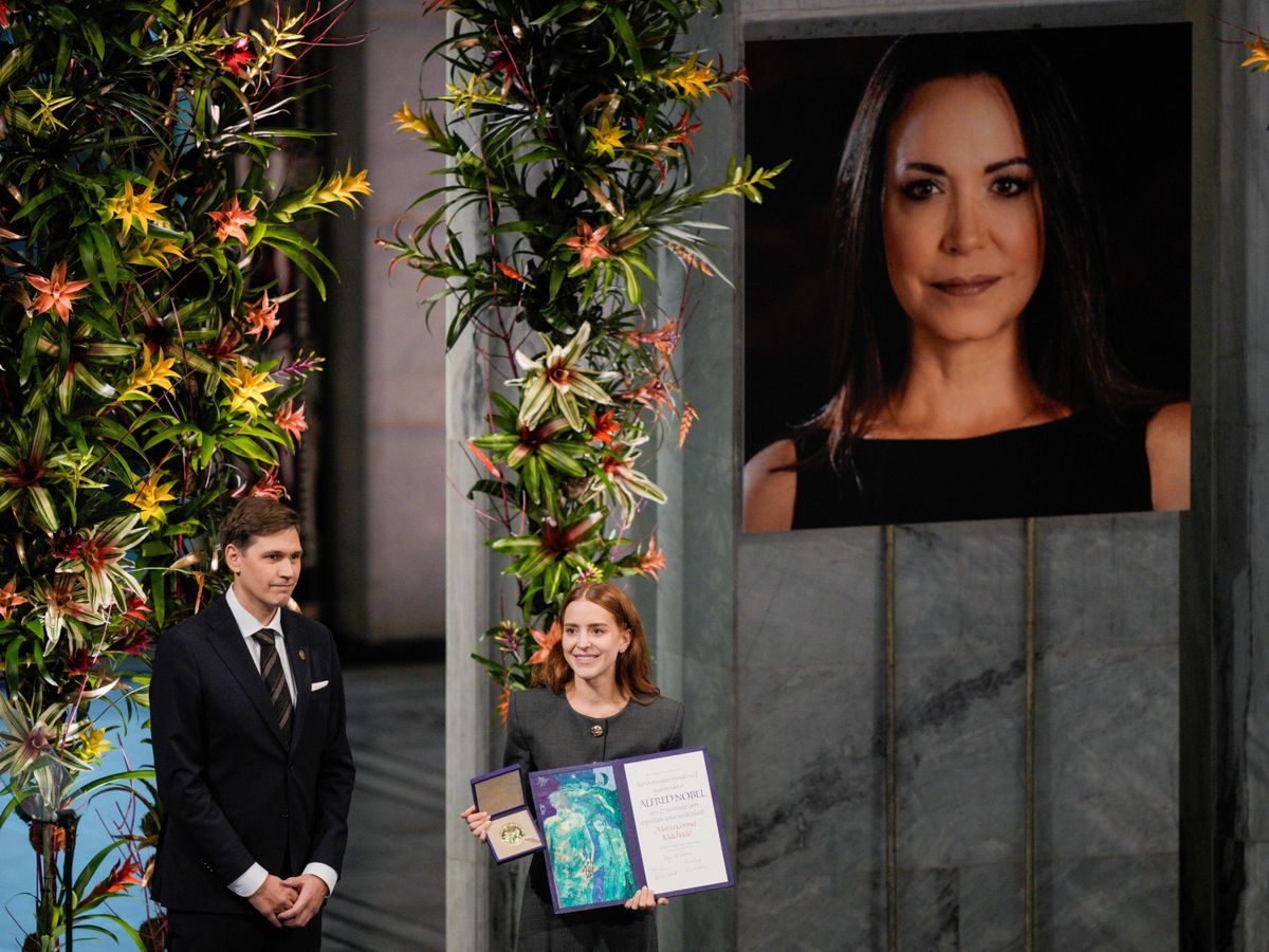 Daughter accepts Nobel Peace Prize in Venezuelan opposition leader’s absence