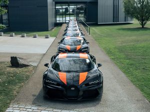 Supporting image for story: The first eight Bugatti Chiron Super Sport 300+ have rolled off the production line