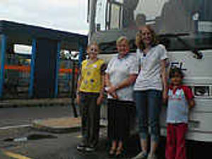 Supporting image for story: Girls trapped on coach freed