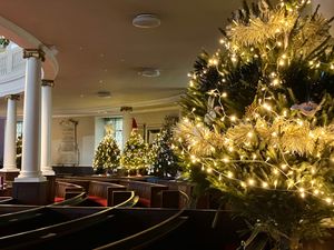 A previous Christmas Tree Festival at the church