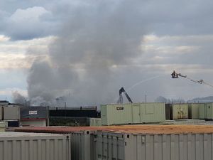 Supporting image for story: Scrapyard blaze near Walsall is under control as crews scale back operation