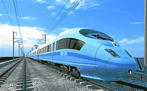 An artist's impression of HS2