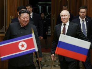 Supporting image for story: Putin says he will sign deal with North Korean Kim Jong Un to boost partnership