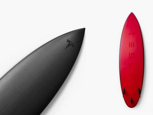 Supporting image for story: Tesla released a limited edition surfboard and it’s sold out already