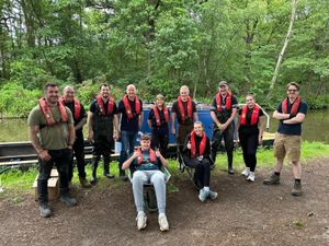 The Wrekin team supporting Canal and River Trust with its canal clean up day