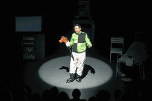 Funny man Sean Hughes on stage at Shrewsbury's Theatre Severn