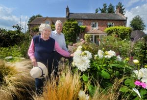 Bill and Chris Neil in their garden