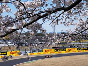 Lando Norris drives his McLaren