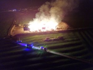 Supporting image for story: Huge blaze rips through barn as fire crews from across Staffordshire tackle flames