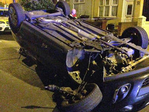 Supporting image for story: Driver injured as car hits telephone pole in Wolverhampton