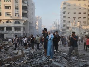 Supporting image for story: Israel urges full evacuation of Gaza City as high-rise buildings destroyed