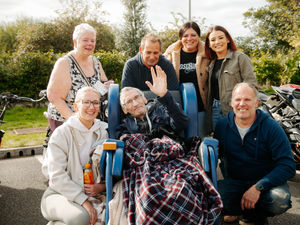 Supporting image for story: Watch: A triumph for bikers as they delight Shrewsbury nursing home residents with a roaring visit