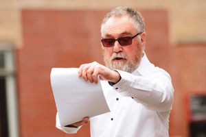 Phil Brown delivers his cry to the people of Oswestry