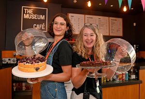 Cafe staff members Orla McCormack and Suzanne Bovington