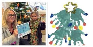Supporting image for story: Young Mia’s card is a festive winner