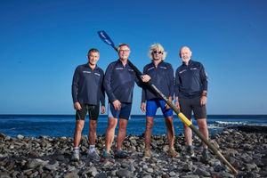 The Wrekin Rowers team of Stuart Richards, Stuart Shepherd, Gary Richards, and Martin Skehan. Picture: Talisker Whisky Atlantic Challenge