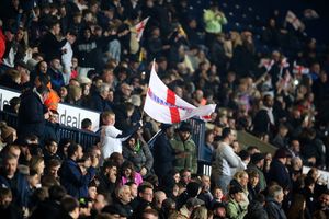 England fans during the clash at The Hawthorns  (Photo by Adam Fradgley/West Bromwich Albion FC via Getty Images)