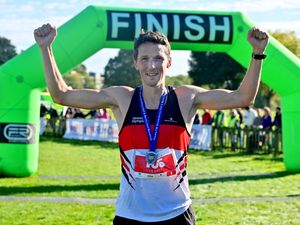 Supporting image for story: 13 inspiring pictures as record-breaking number of runners turn out to raise charity funds in Shrewsbury half-marathon